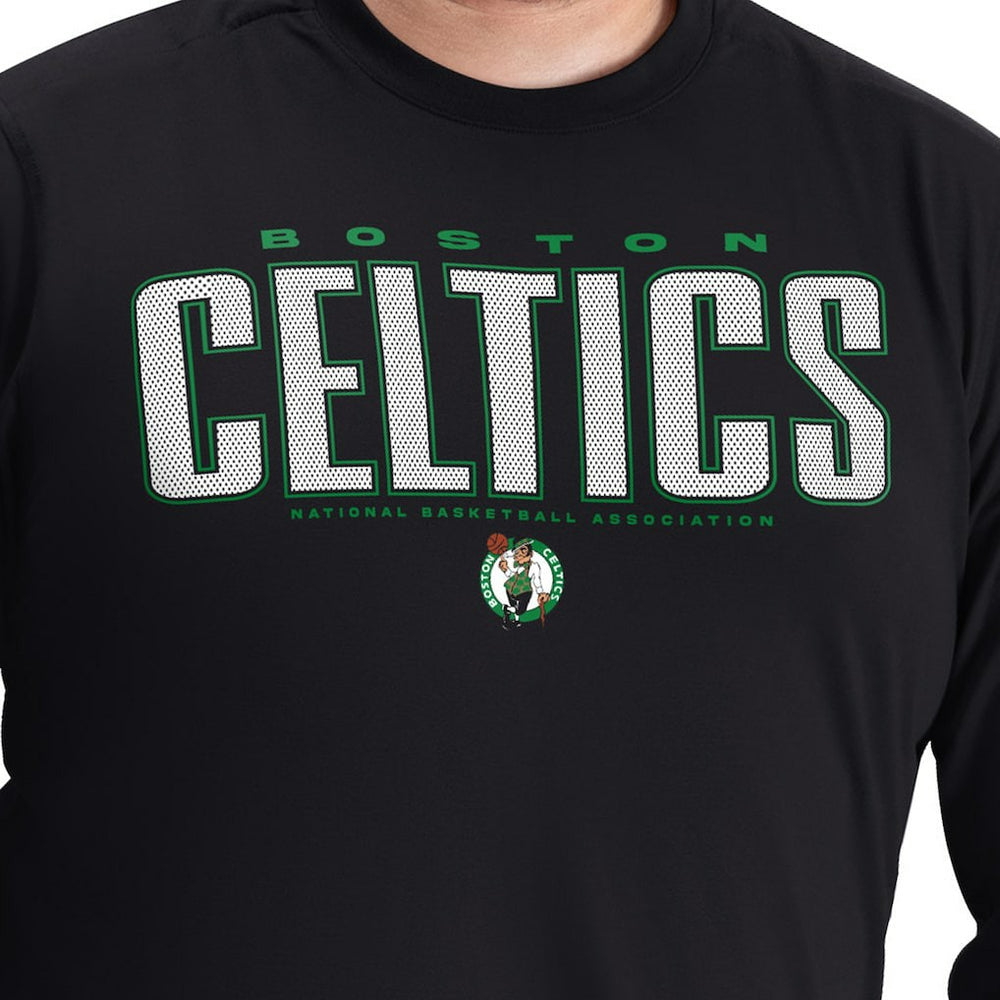 Boston Celtics G-III Sports by Carl Banks Adaptive Printed Mesh Effect Long Sleeve T-Shirt On Sale