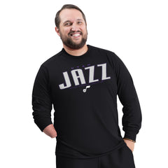Utah Jazz G-III Sports by Carl Banks Adaptive Printed Mesh Effect Long Sleeve T-Shirt For Sale