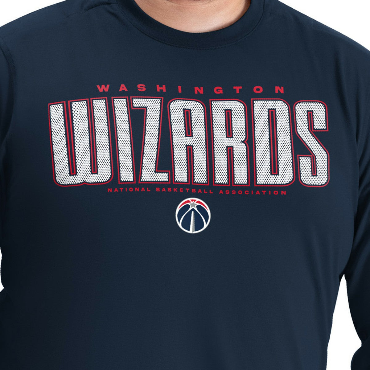 Washington Wizards G-III Sports by Carl Banks Adaptive Printed Mesh Effect Long Sleeve T-Shirt Discount