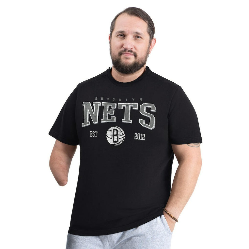 Brooklyn Nets G-III Sports by Carl Banks Adaptive Classic Team Spirit Short Sleeve T-Shirt New