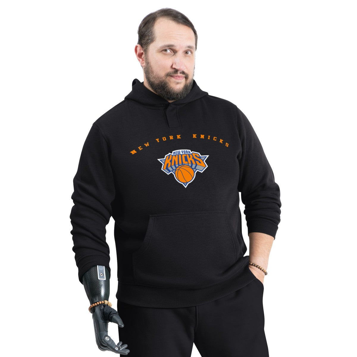 New York Knicks G-III Sports by Carl Banks Adaptive Team Arc Fleece Hoodie Discount