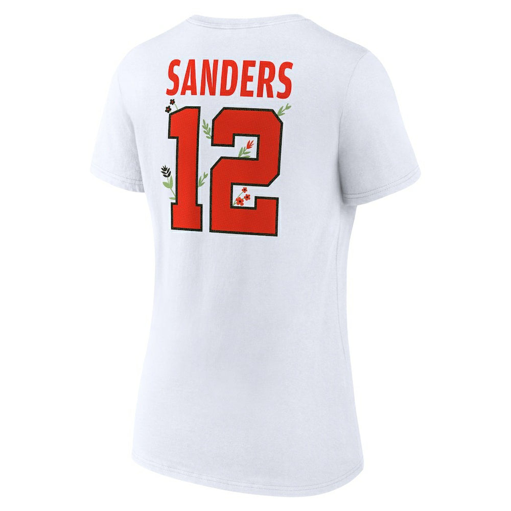 Cleveland Browns  Shedeur Sanders  Women's Floral Name & Number V-Neck T-Shirt