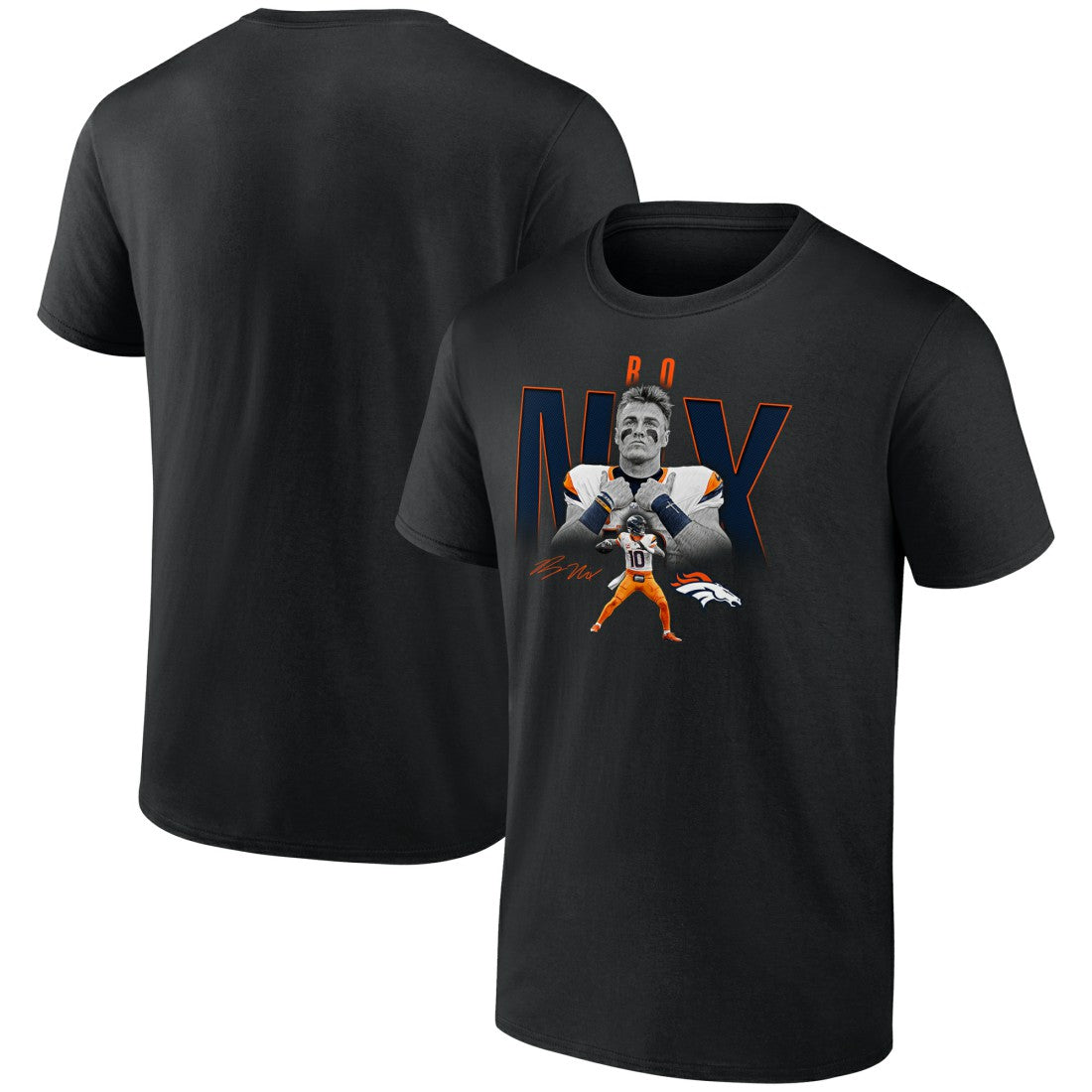 Denver Broncos  Bo Nix  Humble Shadow Player Graphic T-Shirt