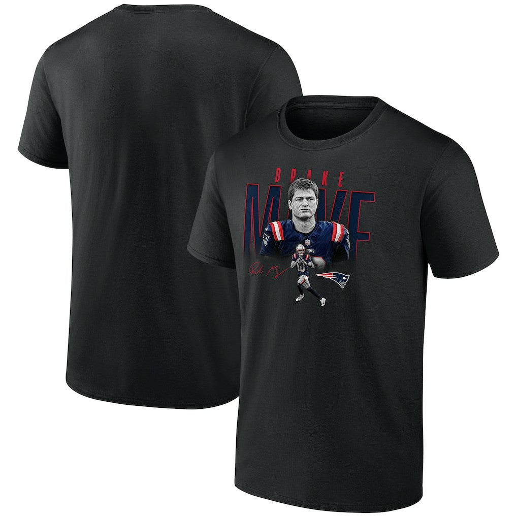 New England Patriots  Drake Maye  Humble Shadow Player Graphic T-Shirt
