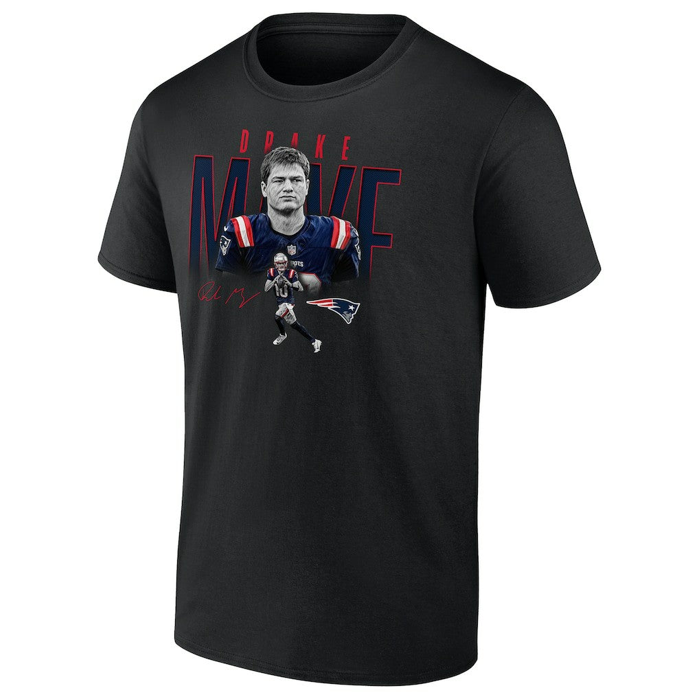 New England Patriots  Drake Maye  Humble Shadow Player Graphic T-Shirt