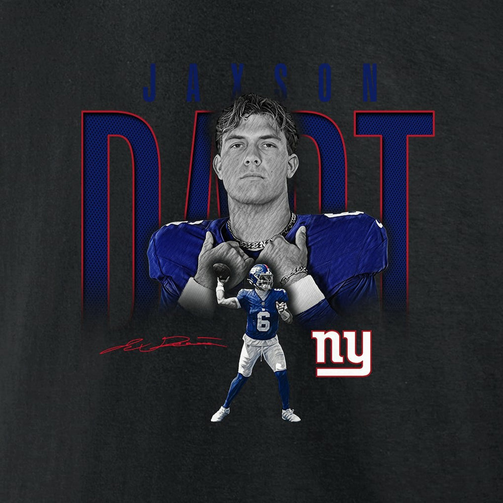 New York Giants  Jaxson Dart  Humble Shadow Player Graphic T-Shirt