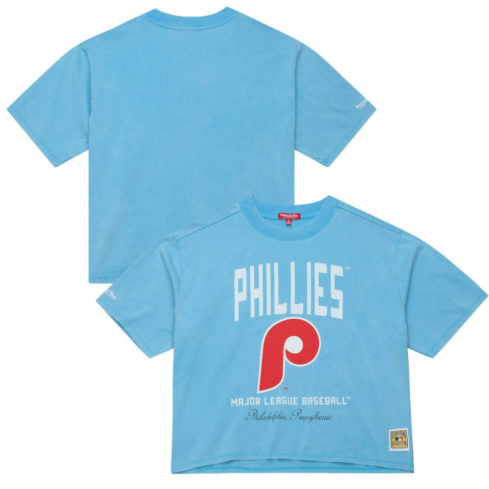 Philadelphia Phillies Mitchell & Ness Women's Cooperstown Cropped Boxy T-Shirt | MLB New