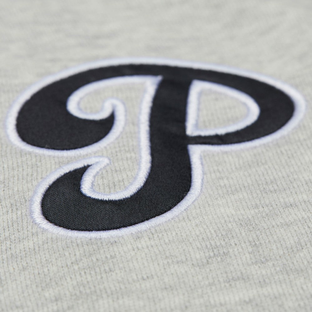 Philadelphia Phillies Mitchell & Ness Women's Cooperstown Collection V-Neck Cropped Toggle Sweatshirt | MLB On Sale