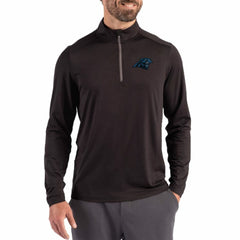 Carolina Panthers  Cutter & Buck Coastline Epic Comfort Recycled Quarter-Zip Pullover