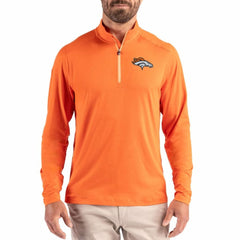 Denver Broncos  Cutter & Buck Coastline Epic Comfort Recycled Quarter-Zip Pullover