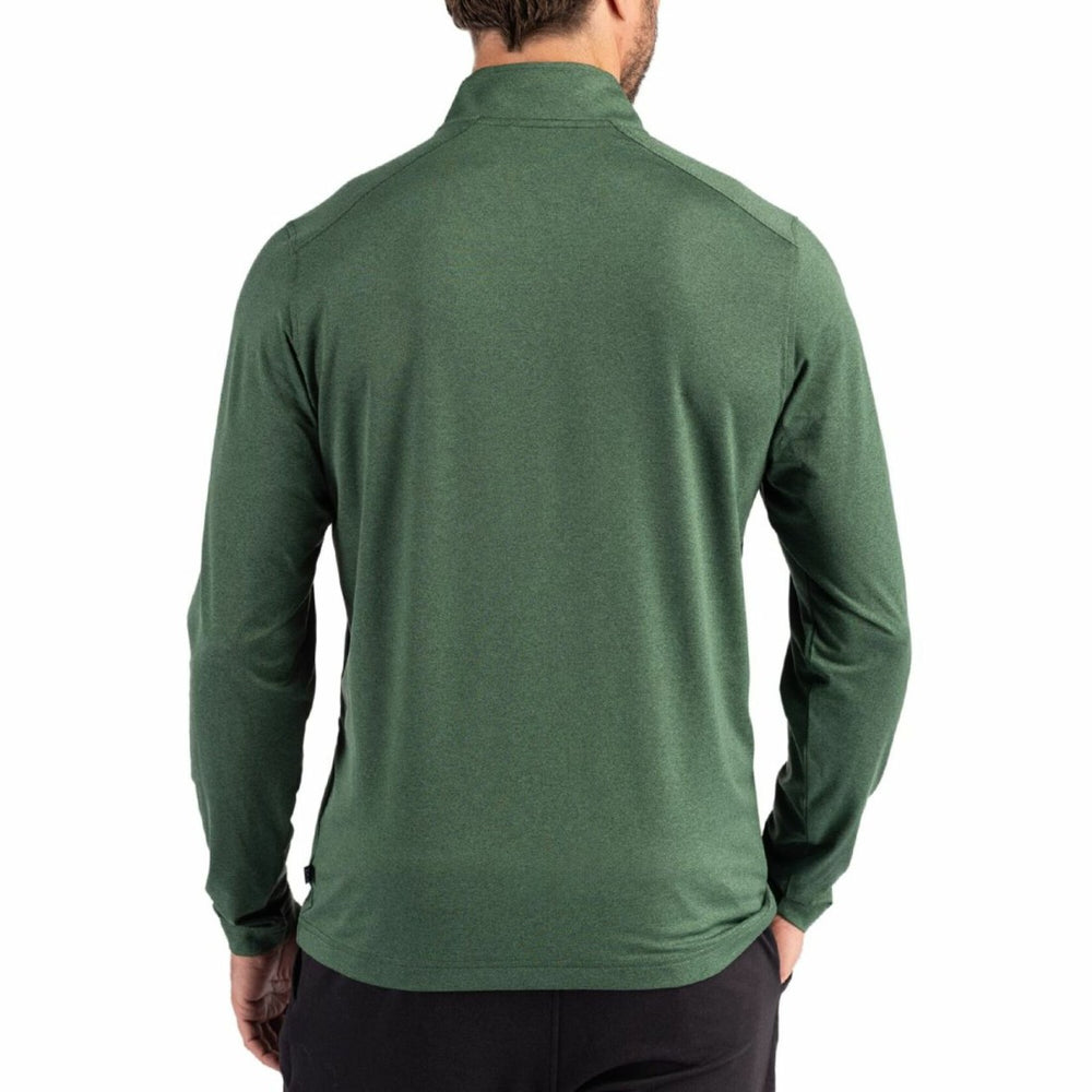 Green Bay Packers  Cutter & Buck Coastline Epic Comfort Recycled Quarter-Zip Pullover