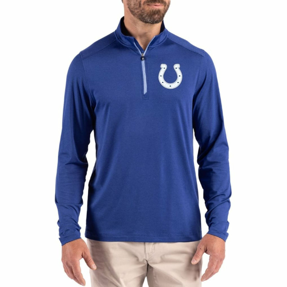 Indianapolis Colts  Cutter & Buck Coastline Epic Comfort Recycled Quarter-Zip Pullover