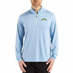 Los Angeles Chargers  Cutter & Buck Coastline Epic Comfort Recycled Quarter-Zip Pullover