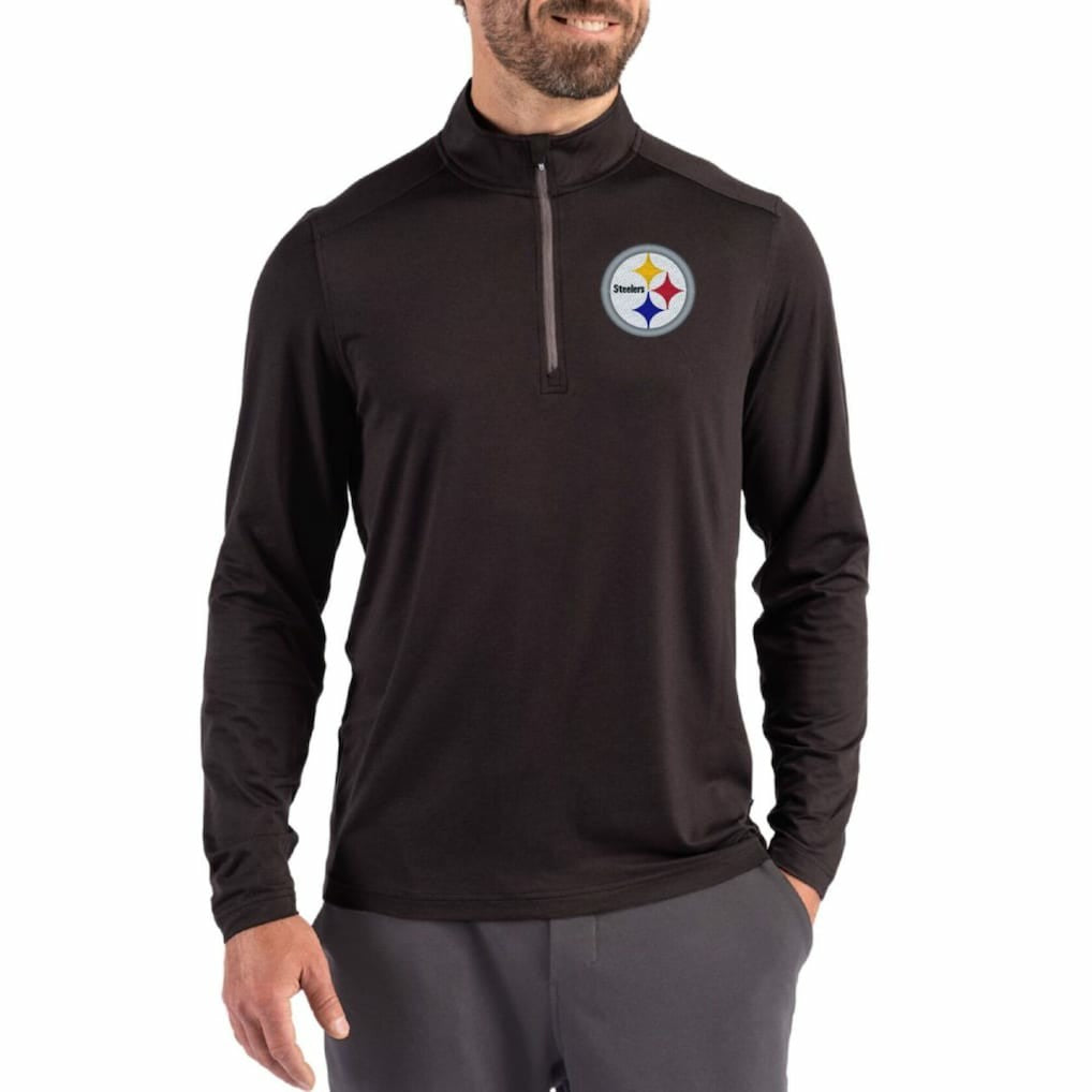 Pittsburgh Steelers  Cutter & Buck Coastline Epic Comfort Recycled Quarter-Zip Pullover