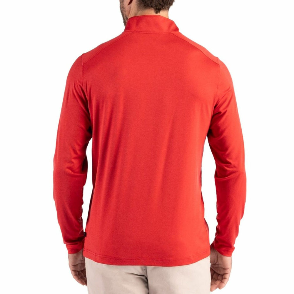 Tampa Bay Buccaneers  Cutter & Buck Coastline Epic Comfort Recycled Quarter-Zip Pullover