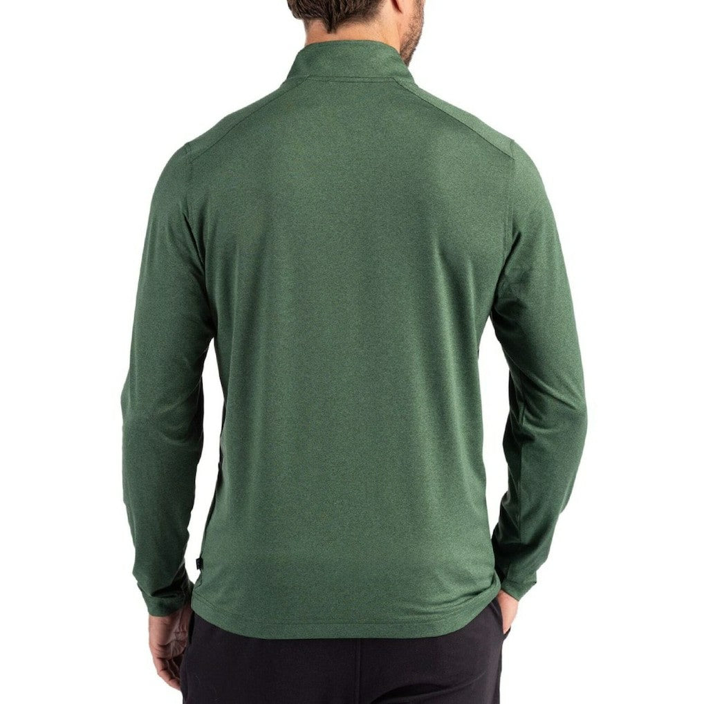 New York Jets  Cutter & Buck Coastline Epic Comfort Recycled Quarter-Zip Pullover