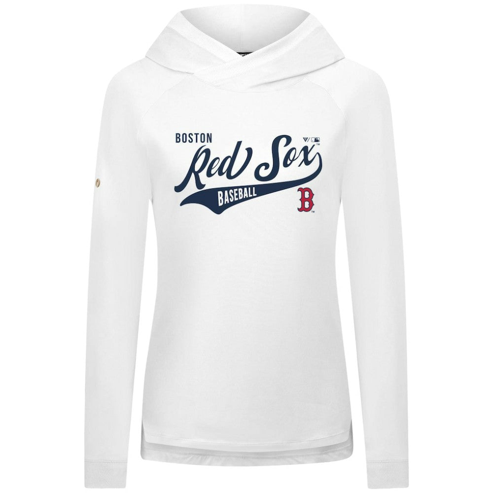 Boston Red Sox Levelwear Women's Slender Glide Raglan Hoodie | MLB For sale
