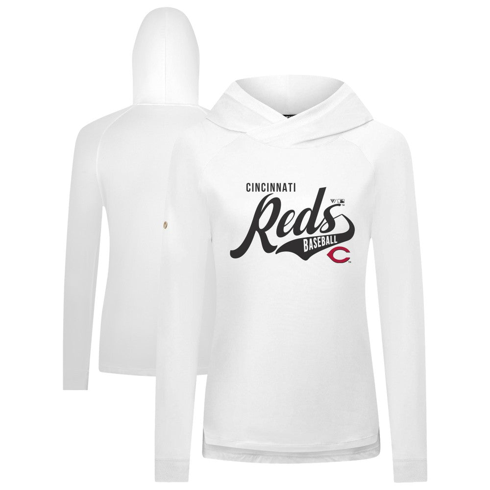 Cincinnati Reds Levelwear Women's Slender Glide Raglan Hoodie | MLB New