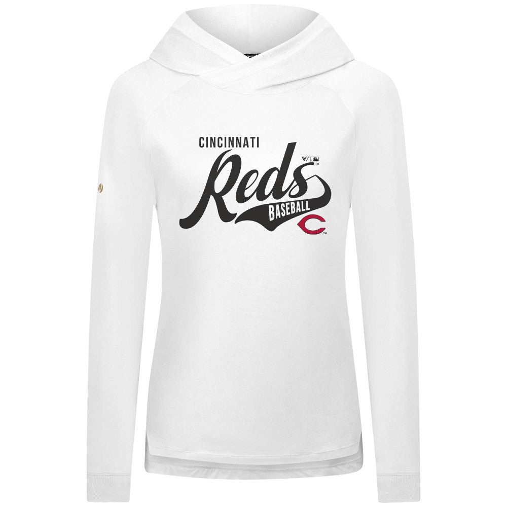 Cincinnati Reds Levelwear Women's Slender Glide Raglan Hoodie | MLB New