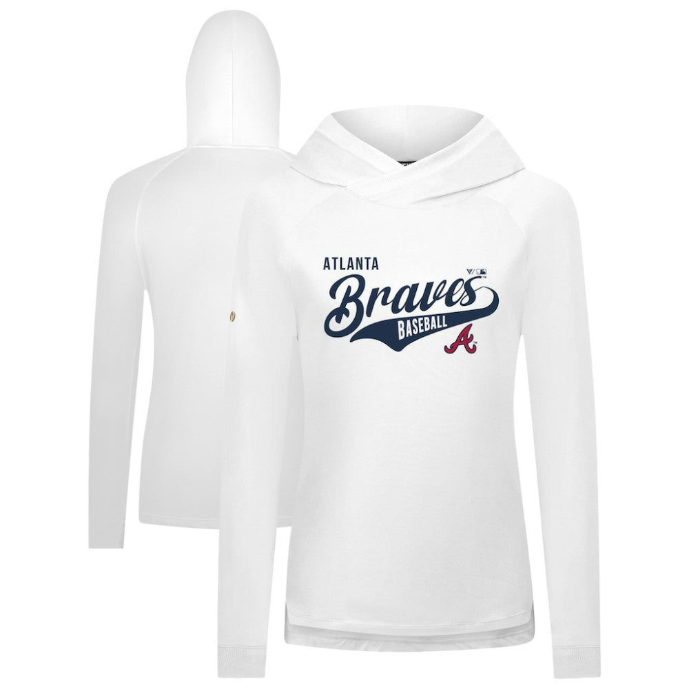 Atlanta Braves Levelwear Women's Slender Glide Raglan Hoodie | MLB Sale