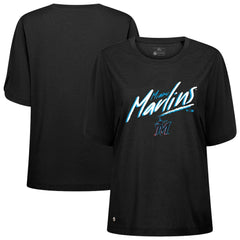 Miami Marlins Levelwear Women's Bloom Sizzle T-Shirt | MLB Sale