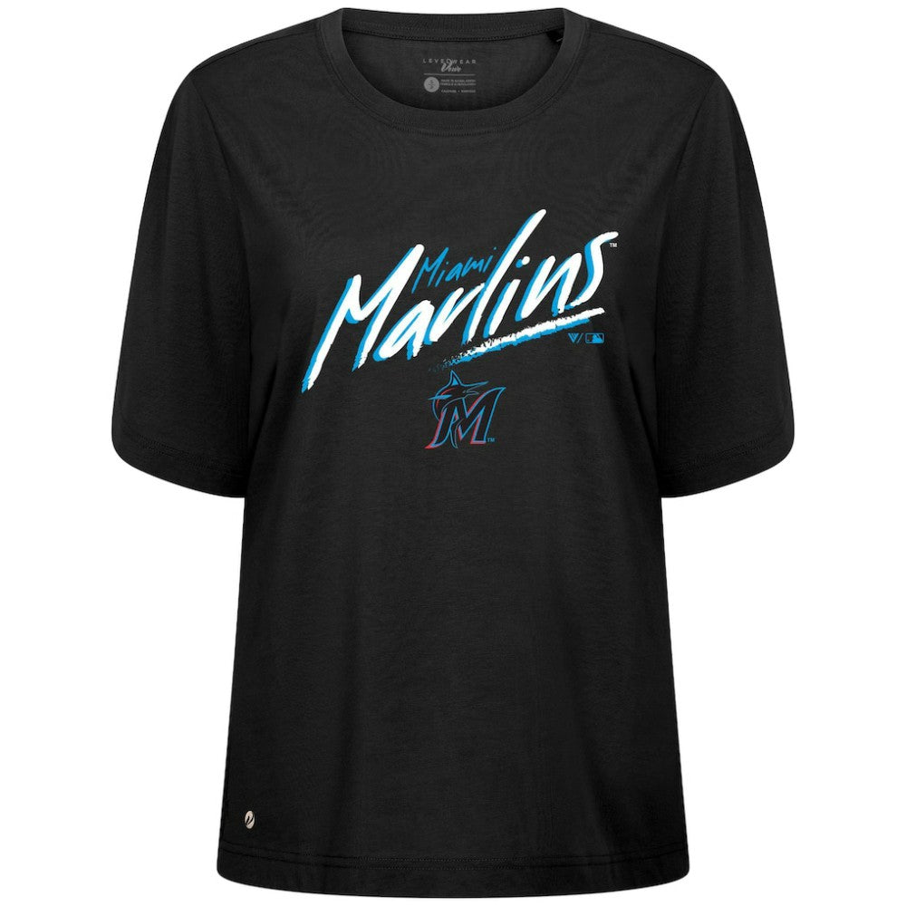 Miami Marlins Levelwear Women's Bloom Sizzle T-Shirt | MLB Sale