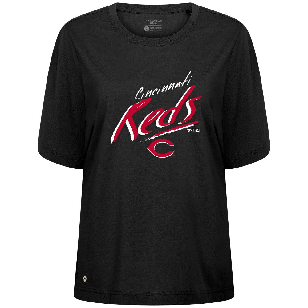 Cincinnati Reds Levelwear Women's Bloom Sizzle T-Shirt | MLB Sale