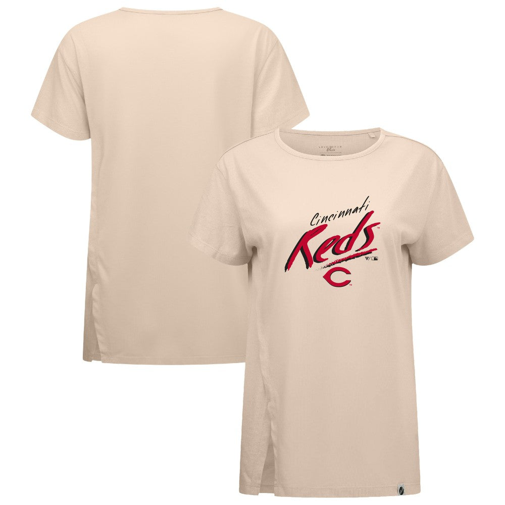 Cincinnati Reds Levelwear Women's Influx Sizzle T-Shirt | MLB New