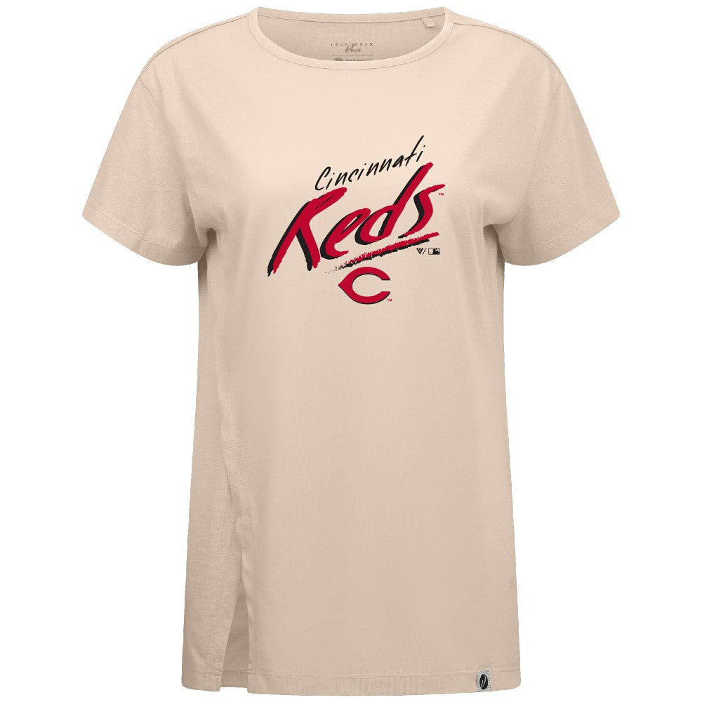 Cincinnati Reds Levelwear Women's Influx Sizzle T-Shirt | MLB New