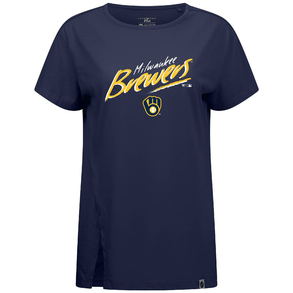 Milwaukee Brewers Levelwear Women's Influx Sizzle T-Shirt | MLB Discount