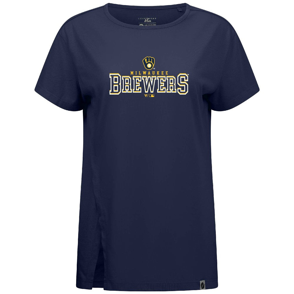 Milwaukee Brewers Levelwear Women's Influx Journey T-Shirt | MLB Discount