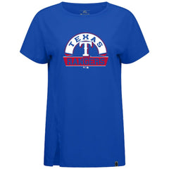 Texas Rangers Levelwear Women's Influx Banner Arch T-Shirt | MLB Sale