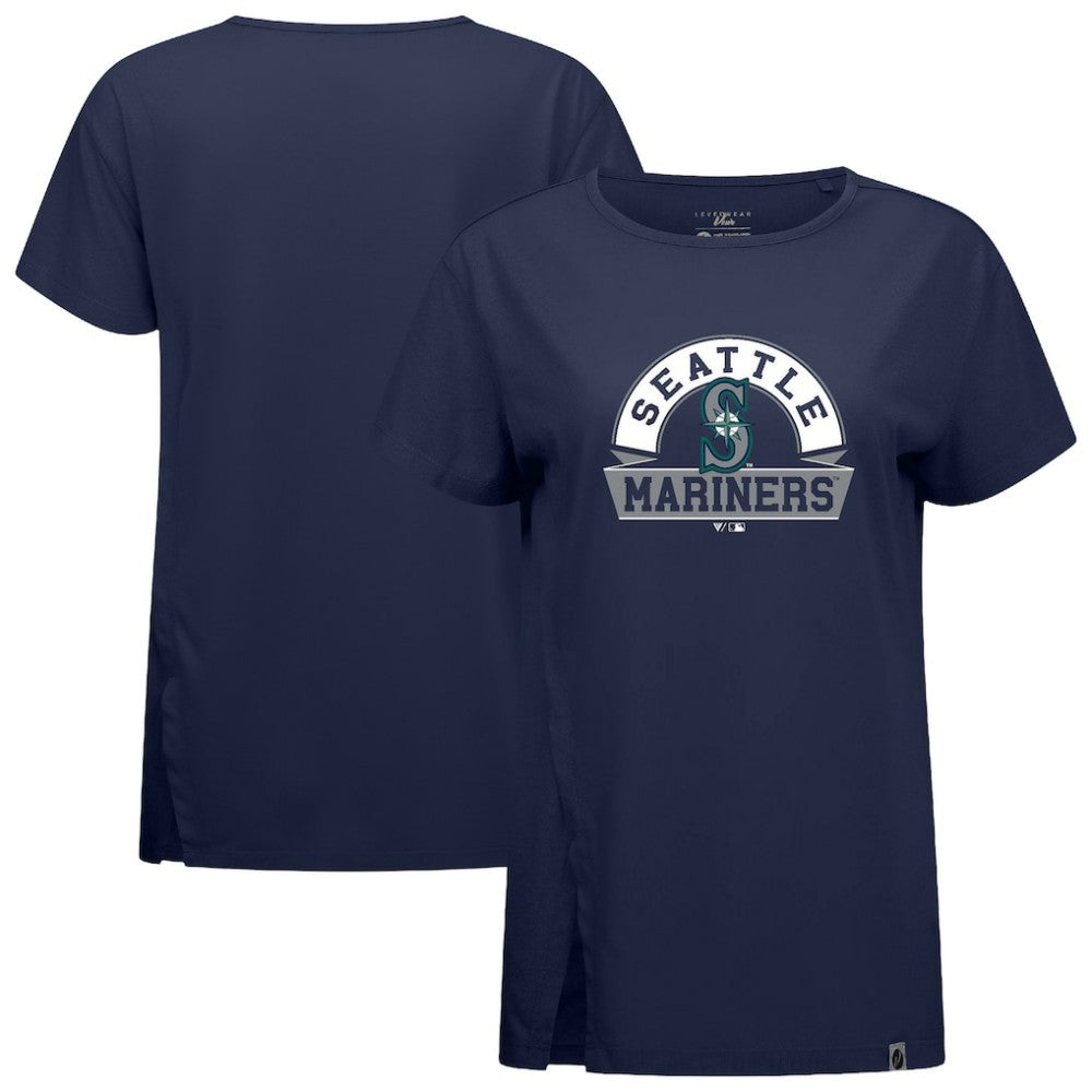 Seattle Mariners Levelwear Women's Influx Banner Arch T-Shirt | MLB New