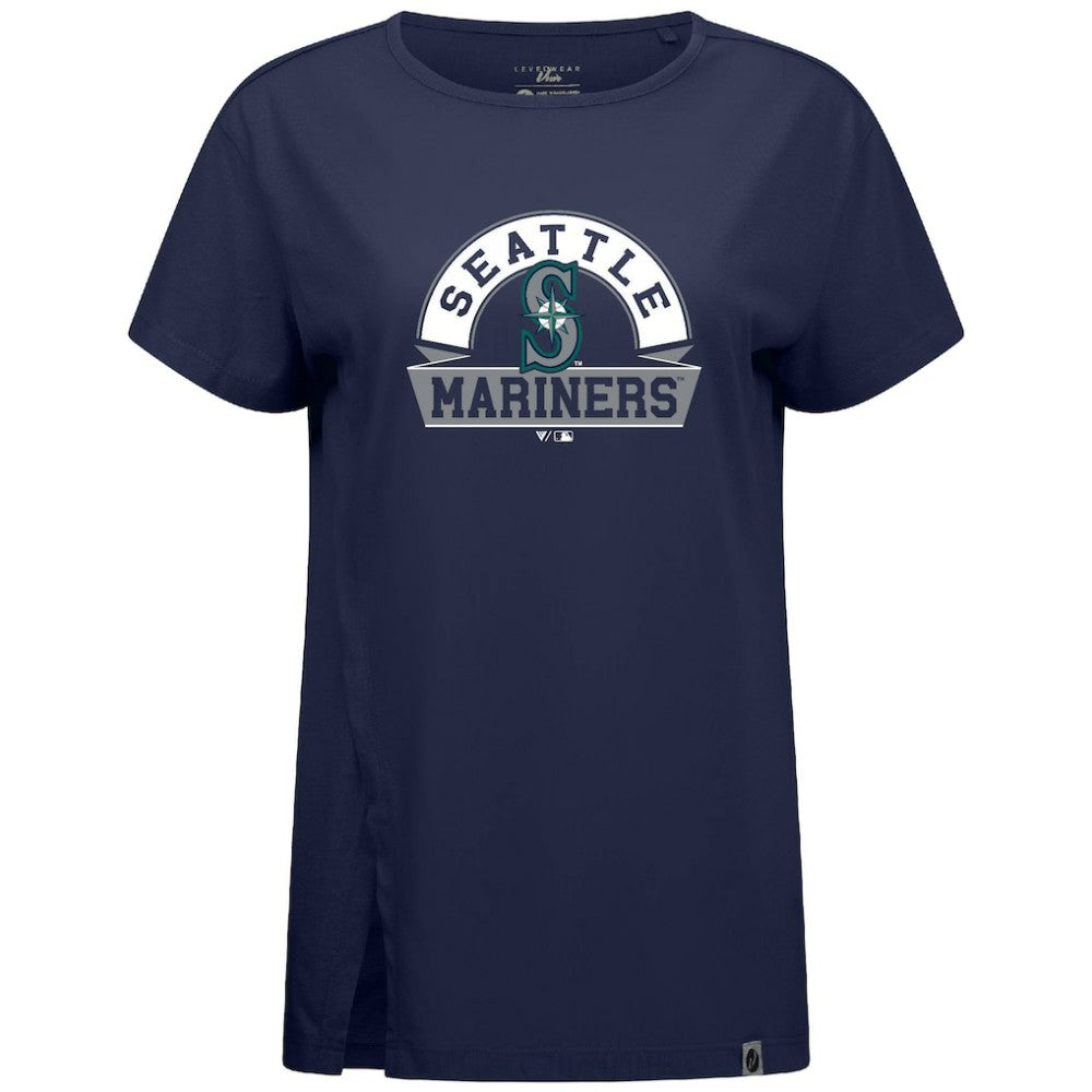 Seattle Mariners Levelwear Women's Influx Banner Arch T-Shirt | MLB New