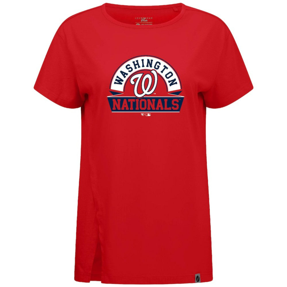 Washington Nationals Levelwear Women's Influx Banner Arch T-Shirt | MLB New