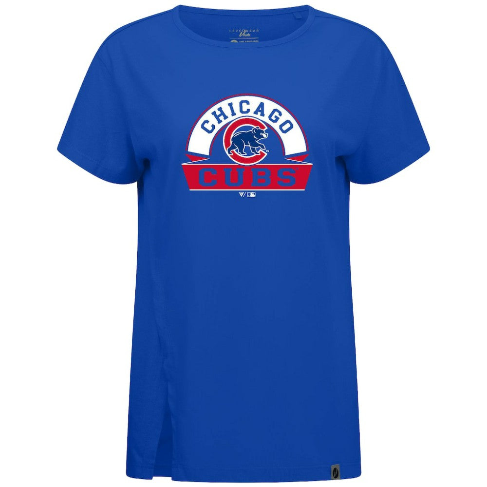Chicago Cubs Levelwear Women's Influx Banner Arch T-Shirt | MLB New