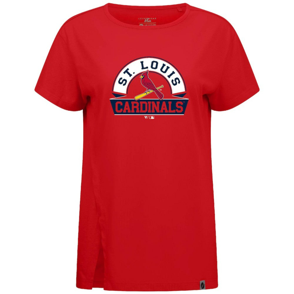St. Louis Cardinals Levelwear Women's Influx Banner Arch T-Shirt | MLB Shop