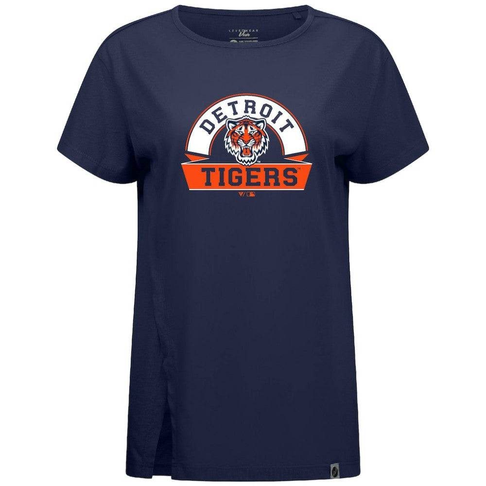 Detroit Tigers Levelwear Women's Influx Banner Arch T-Shirt | MLB On Sale