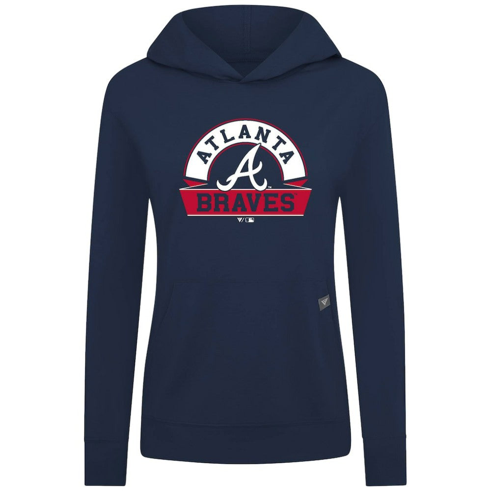 Atlanta Braves Levelwear Women's Relay Banner Arch Long Sleeve T-Shirt Hoodie | MLB US