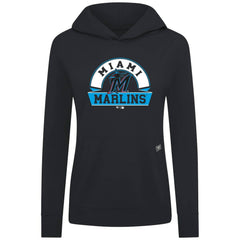 Miami Marlins Levelwear Women's Relay Banner Arch Long Sleeve T-Shirt Hoodie | MLB US
