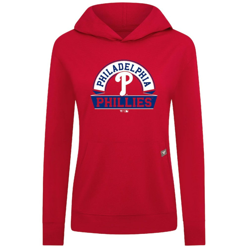 Philadelphia Phillies Levelwear Women's Relay Banner Arch Long Sleeve T-Shirt Hoodie | MLB Outlet