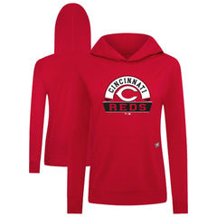 Cincinnati Reds Levelwear Women's Relay Banner Arch Long Sleeve T-Shirt Hoodie | MLB Discount