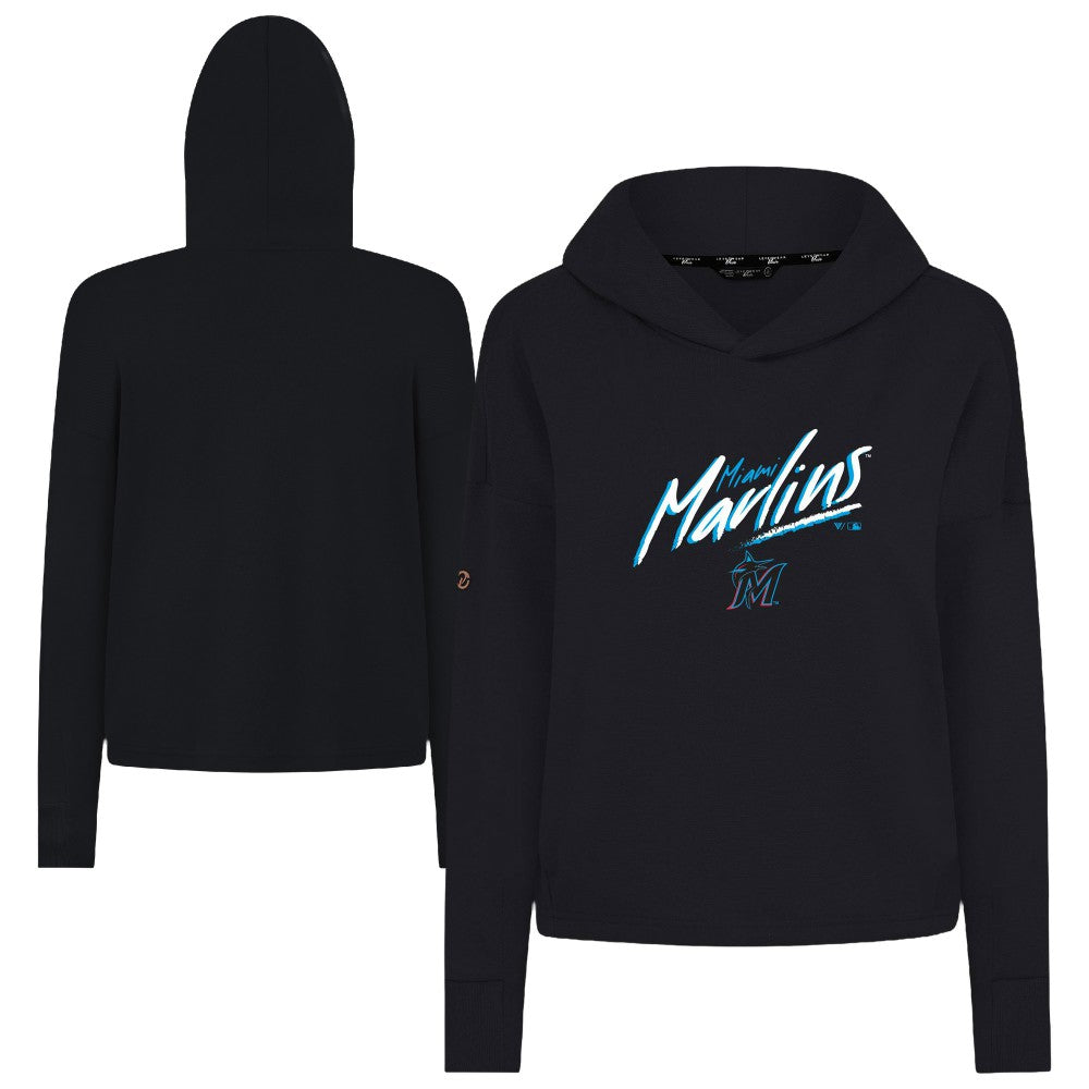 Miami Marlins Levelwear Women's Sweet Sizzle Tri-Blend Hoodie | MLB Discount