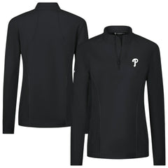 Philadelphia Phillies Levelwear Women's Upright Insignia 2.0 Quarter-Zip Tri-Blend Top | MLB Shop