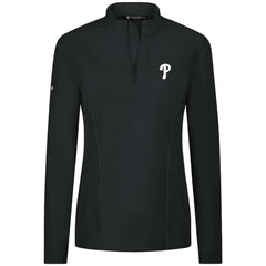Philadelphia Phillies Levelwear Women's Upright Insignia 2.0 Quarter-Zip Tri-Blend Top | MLB Shop