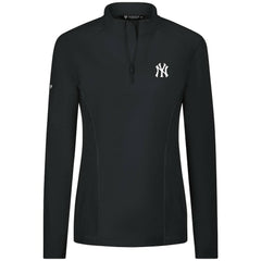 New York Yankees Levelwear Women's Upright Insignia 2.0 Quarter-Zip Tri-Blend Top | MLB On Sale