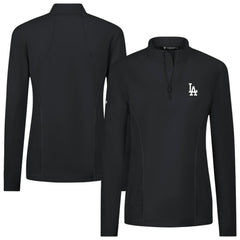 Los Angeles Dodgers Levelwear Women's Upright Insignia 2.0 Quarter-Zip Tri-Blend Top | MLB Sale