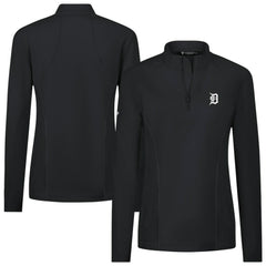 Detroit Tigers Levelwear Women's Upright Insignia 2.0 Quarter-Zip Tri-Blend Top | MLB Near me