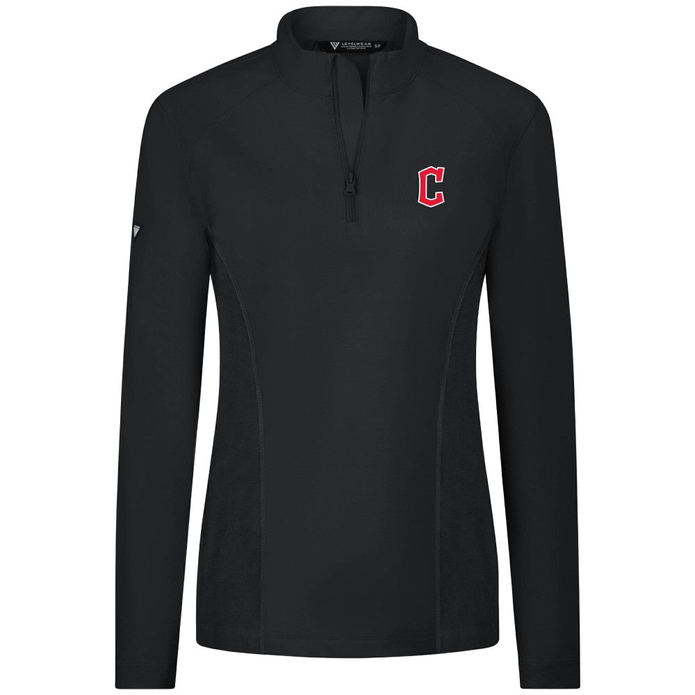 Cleveland Guardians Levelwear Women's Upright Insignia 2.0 Quarter-Zip Tri-Blend Top | MLB New