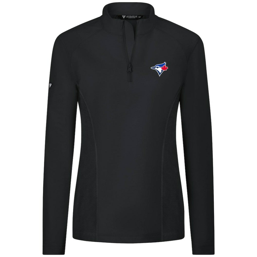 Toronto Blue Jays Levelwear Women's Upright Insignia 2.0 Quarter-Zip Tri-Blend Top | MLB Shop